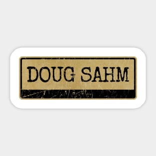 Aliska text black retro - Doug Sahm Sticker